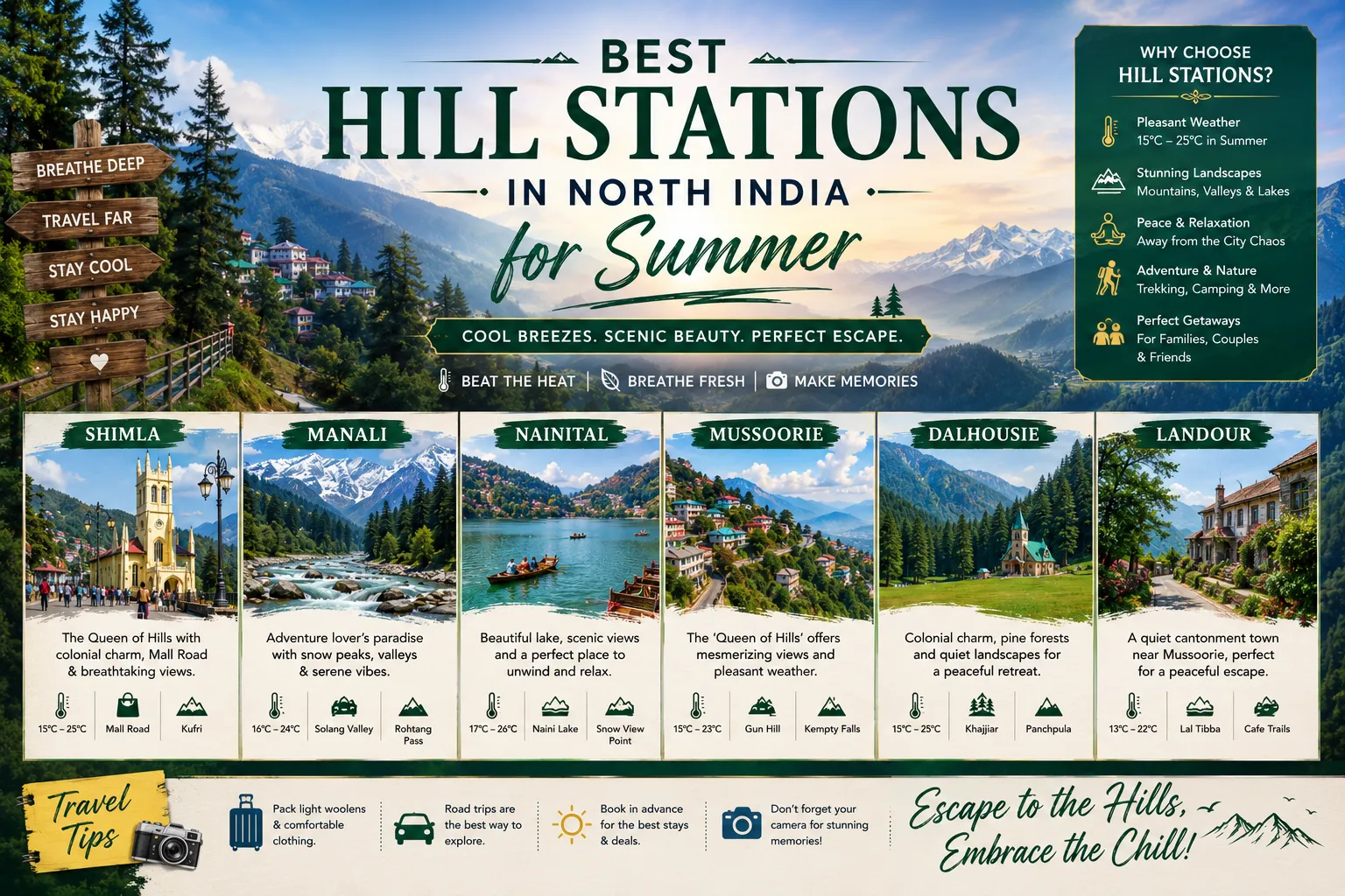 Escape the Heat: Best Hill Stations in North India for a Summer Getaway