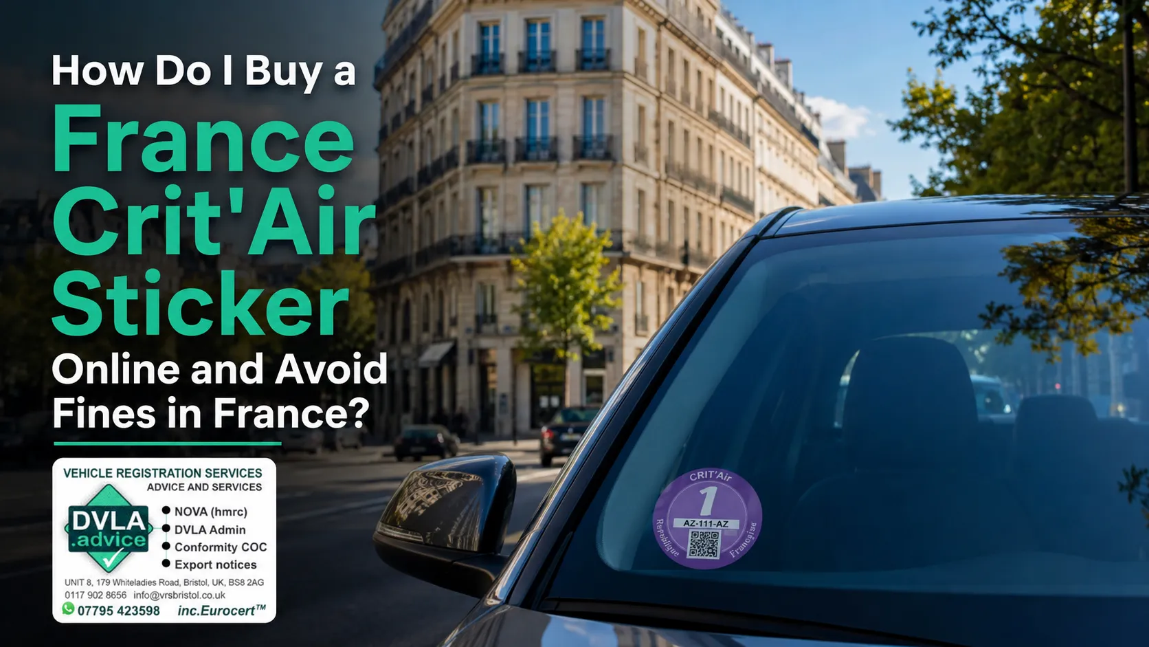 How Do I Buy a France Crit'Air Sticker Online and Avoid Fines in France?