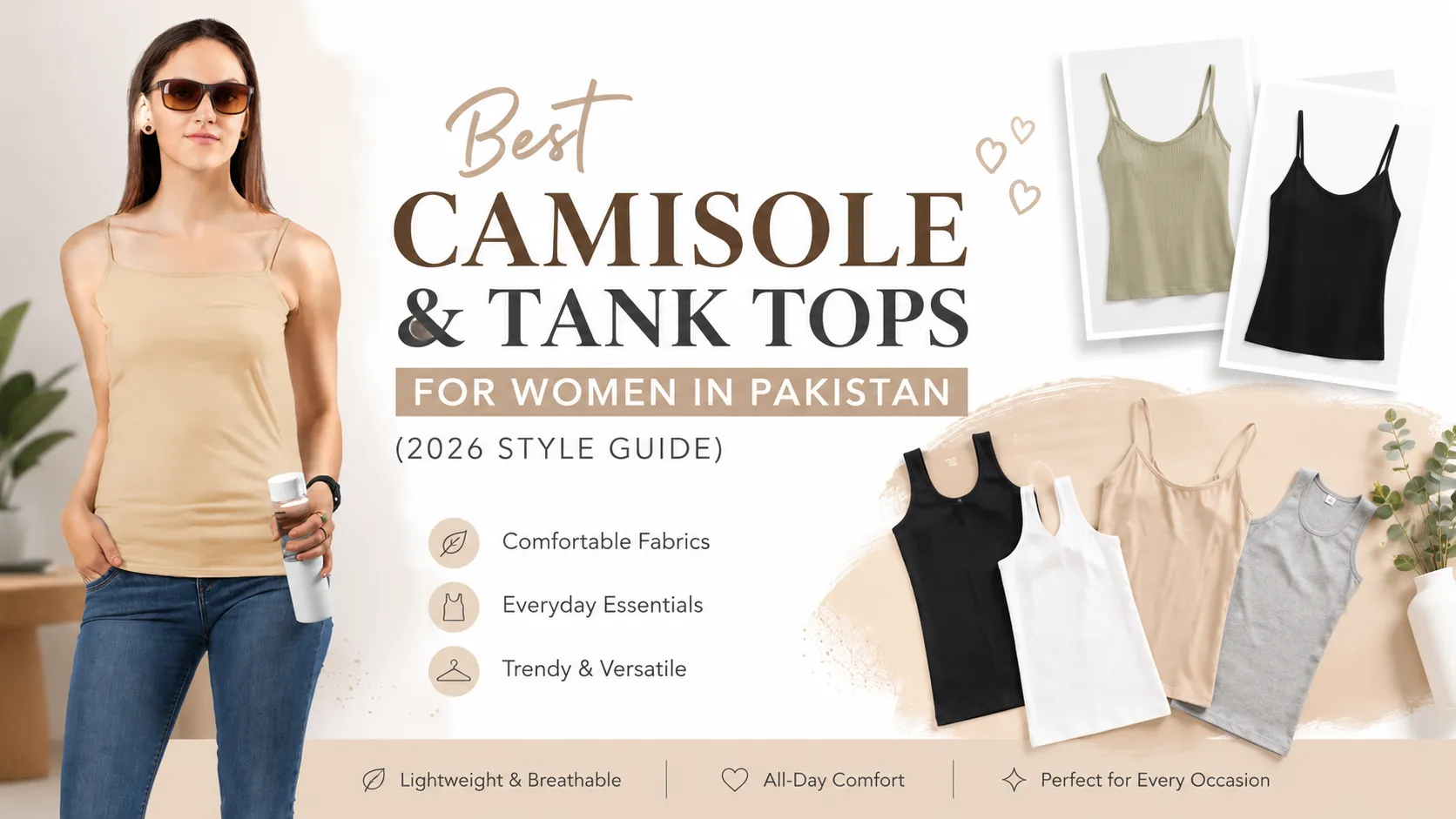 Best Camisole & Tank Tops for Women in Pakistan (2026 Style Guide)