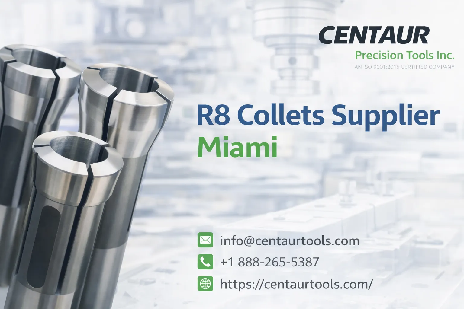Trusted R8 Collets Supplier Miami for CNC and Industrial Use