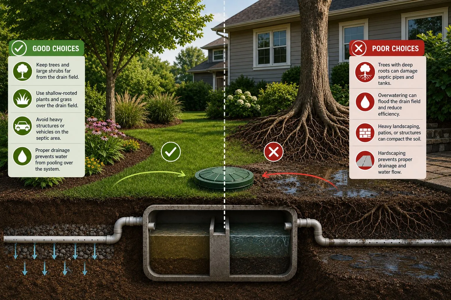 How Landscaping Choices Can Impact Your Septic System's Performance
