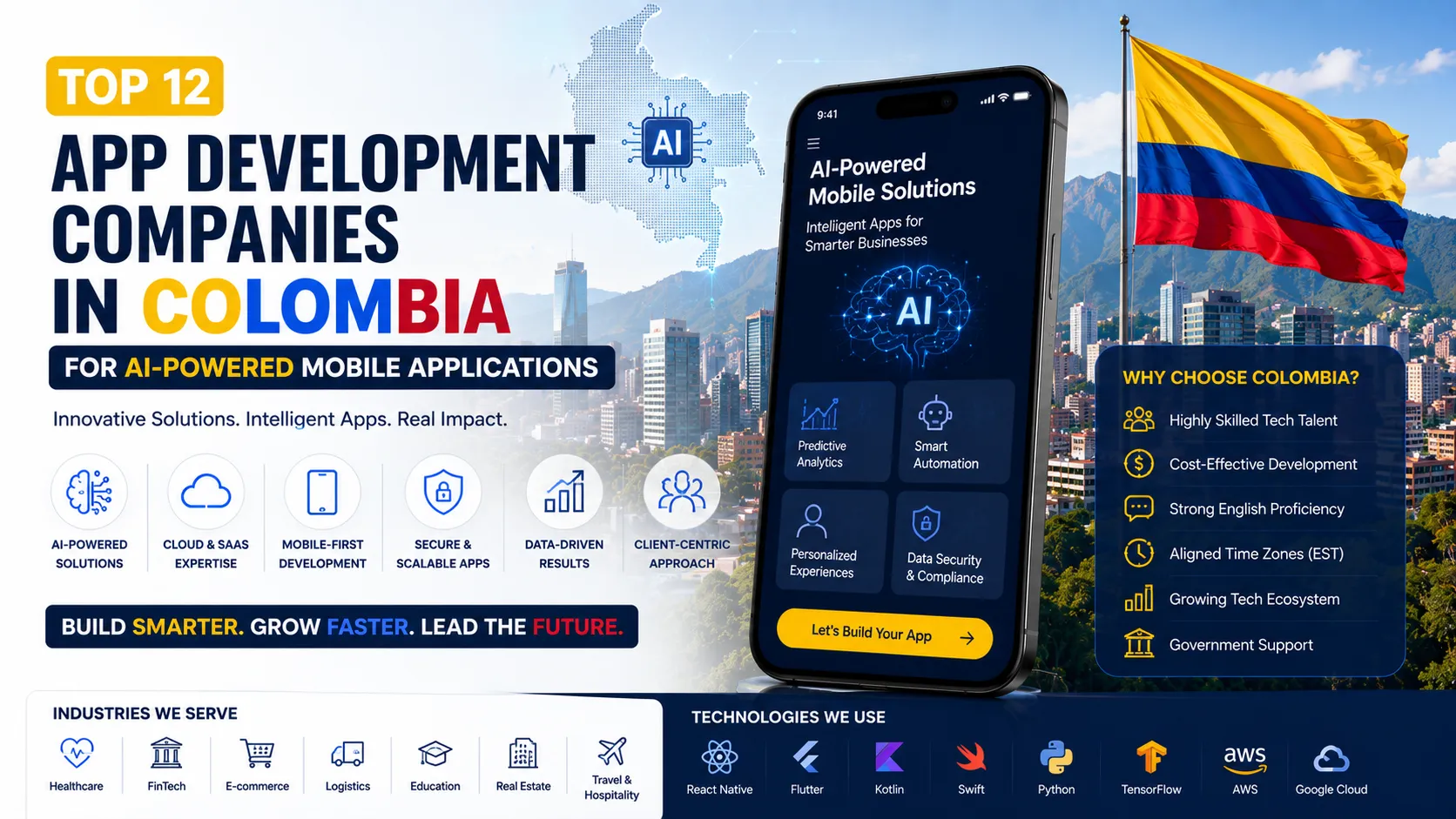 Top 12 App Development Companies in Colombia for AI-Powered Mobile Applications