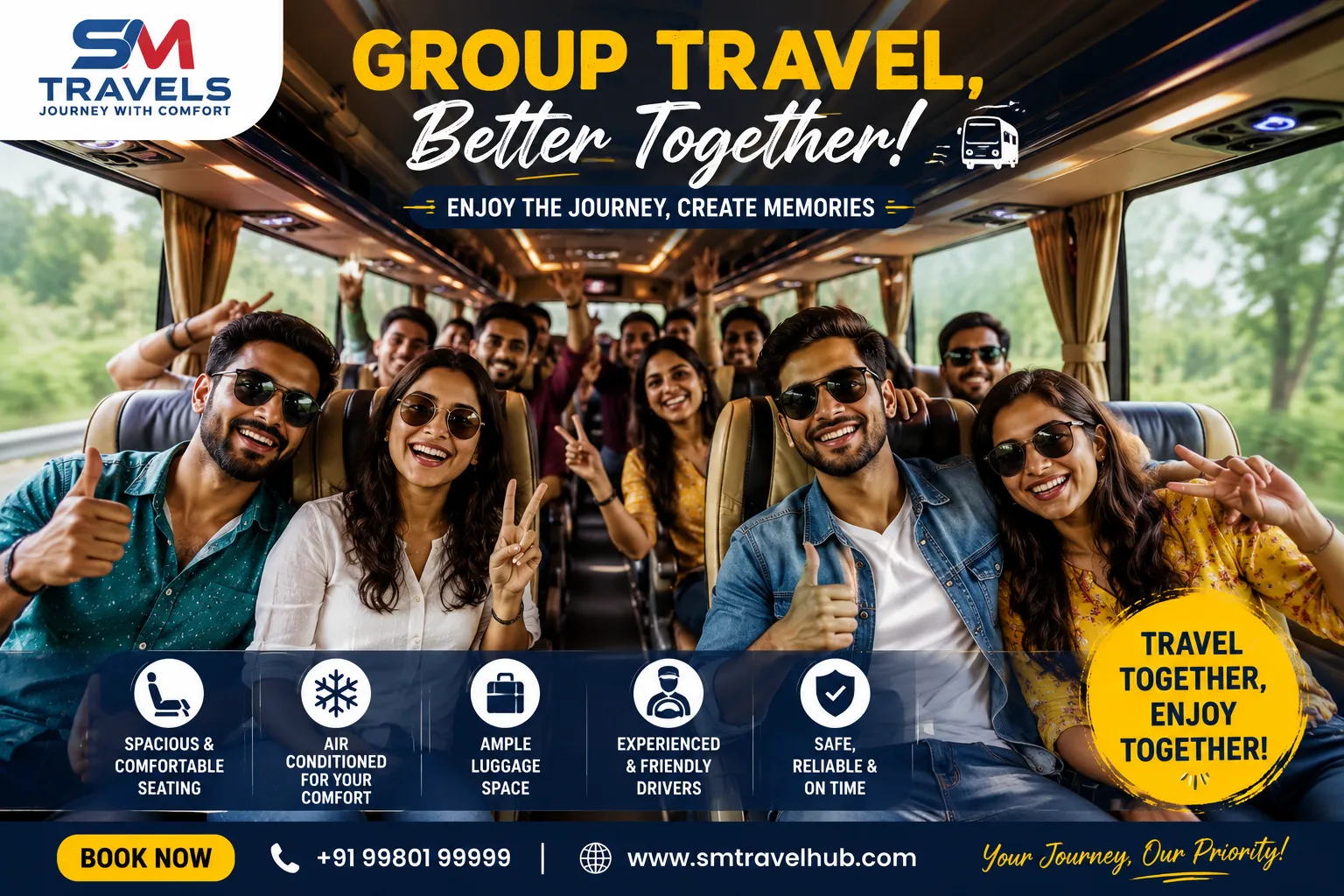 Family Trip, Corporate Outing, or Wedding Event? Find the Perfect Vehicle with SM Travels