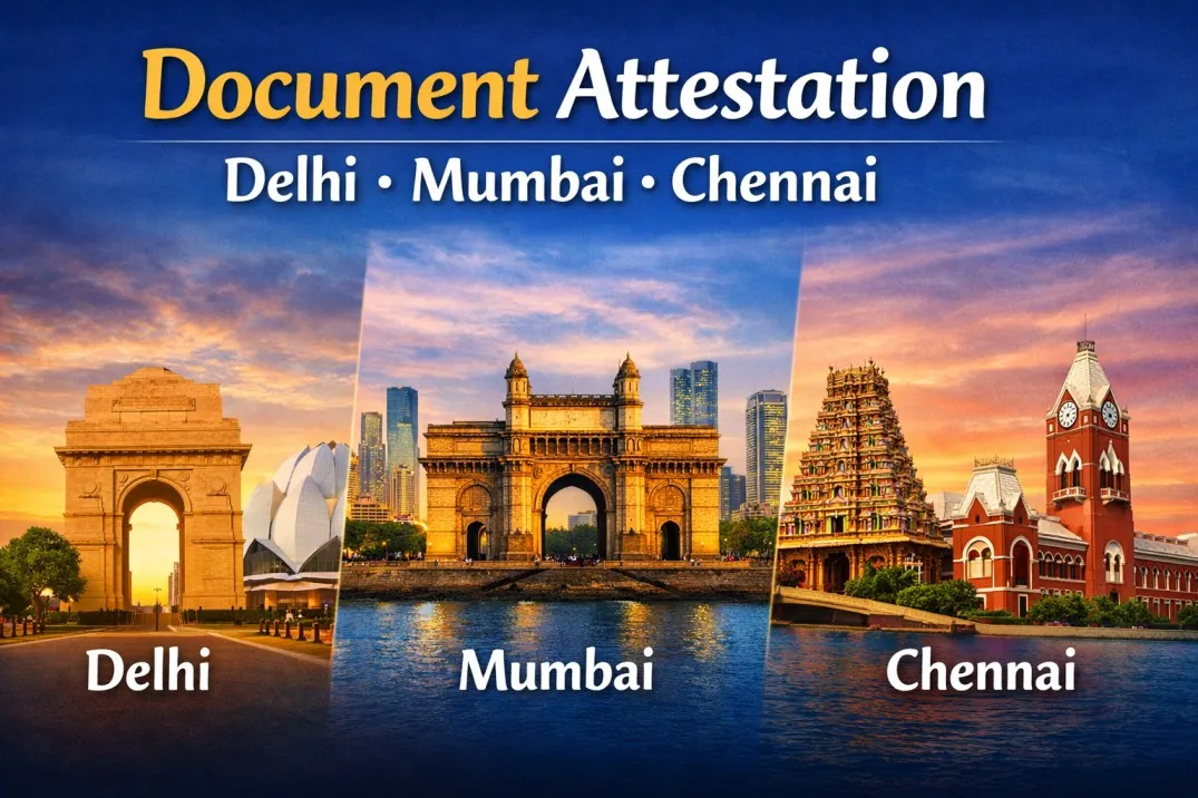 Document Attestation in Delhi, Mumbai, Chennai