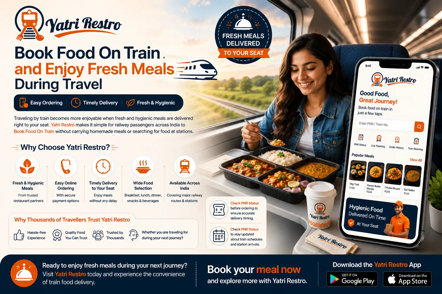 Book Food On Train Online and Get Fresh Meals Delivered to Your Seat