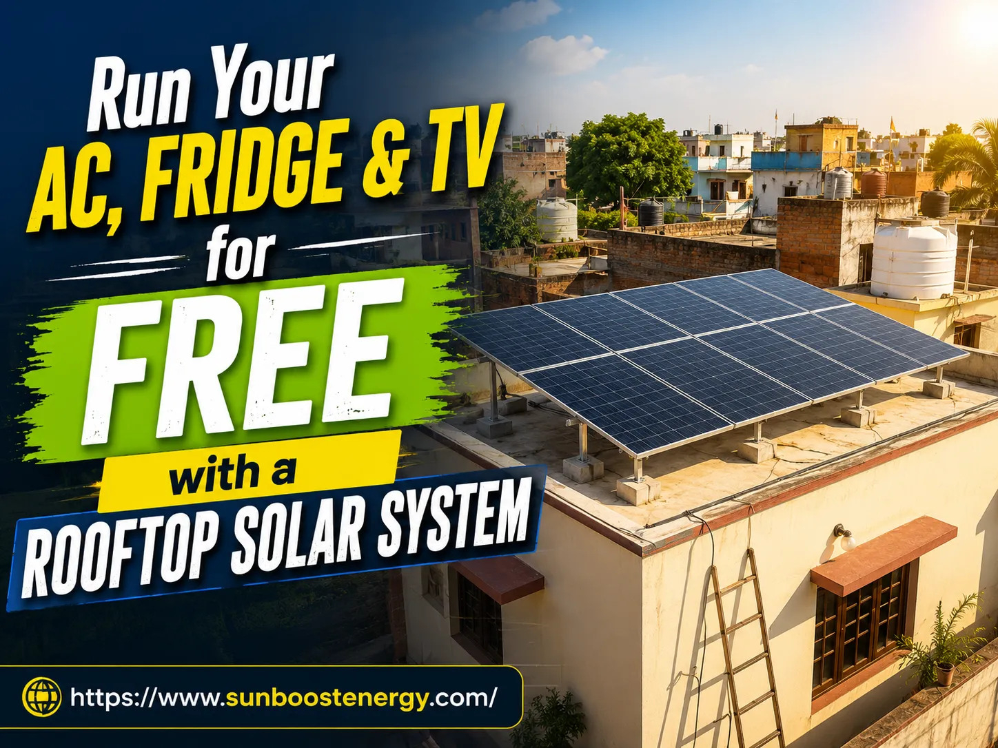 Run Your AC, Fridge & TV for Free with a Rooftop Solar System