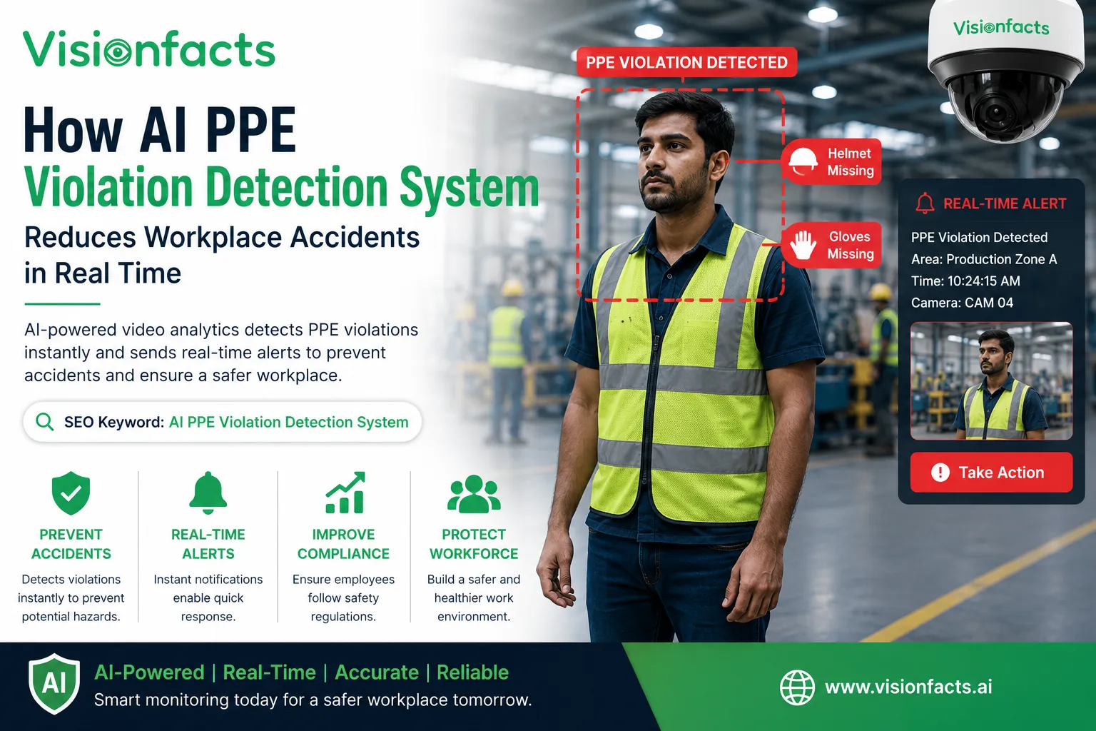 How AI PPE Violation Detection System Reduces Workplace Accidents in Real Time