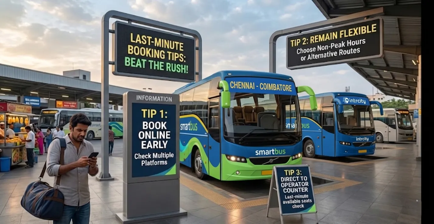 Last-Minute Chennai to Coimbatore Bus Booking: Tips to Find Confirmed Seats