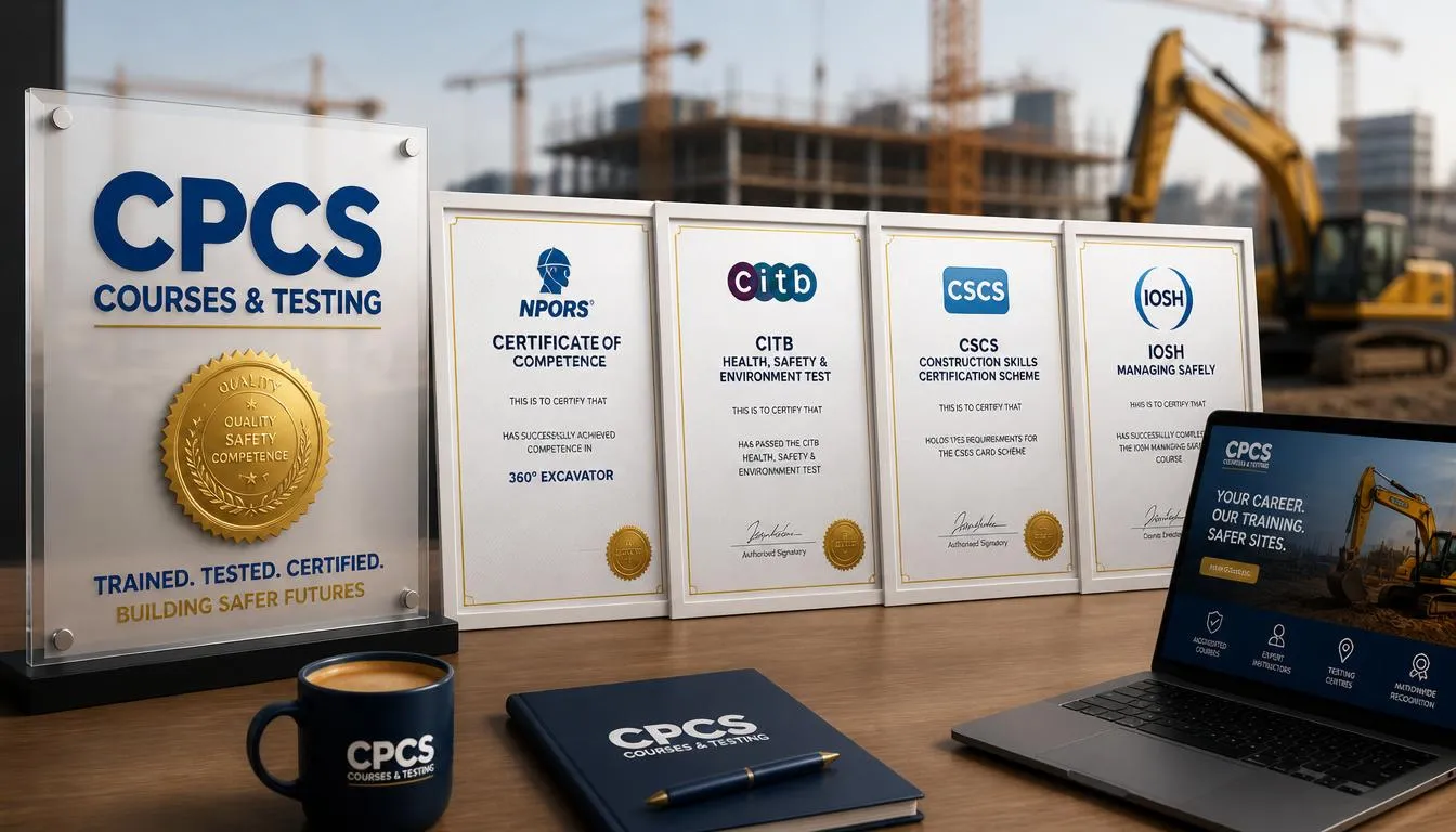 CPCS Certification Training | Construction Plant Courses UK