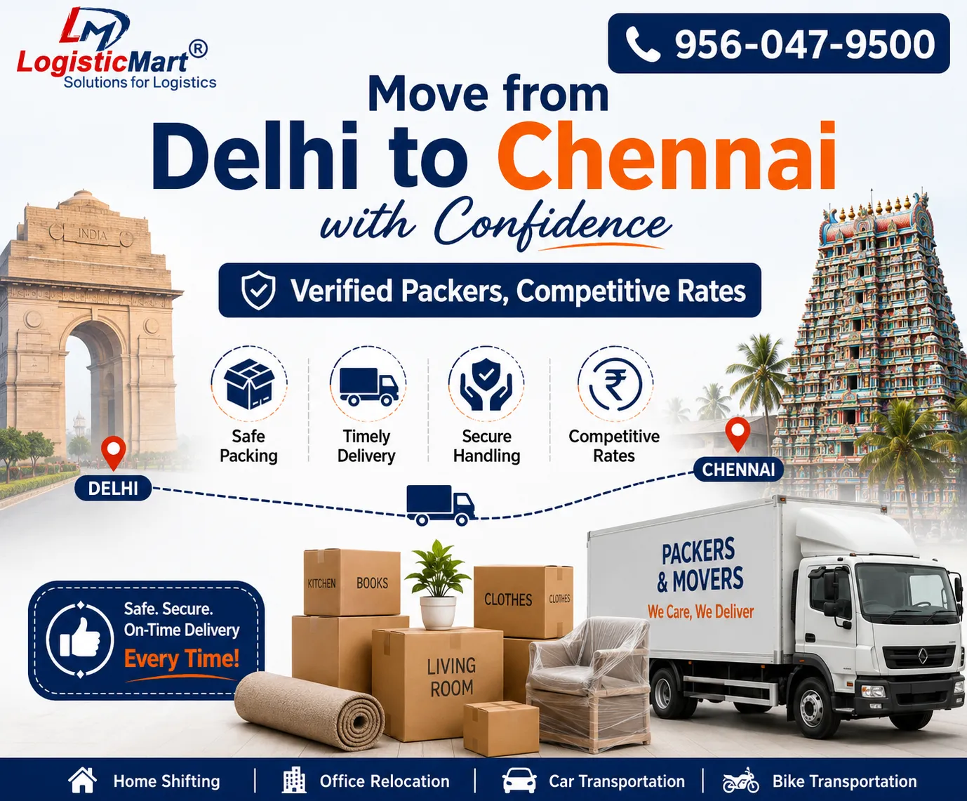 Furniture Care for Monsoon Shifting with Packers and Movers in Delhi to Chennai