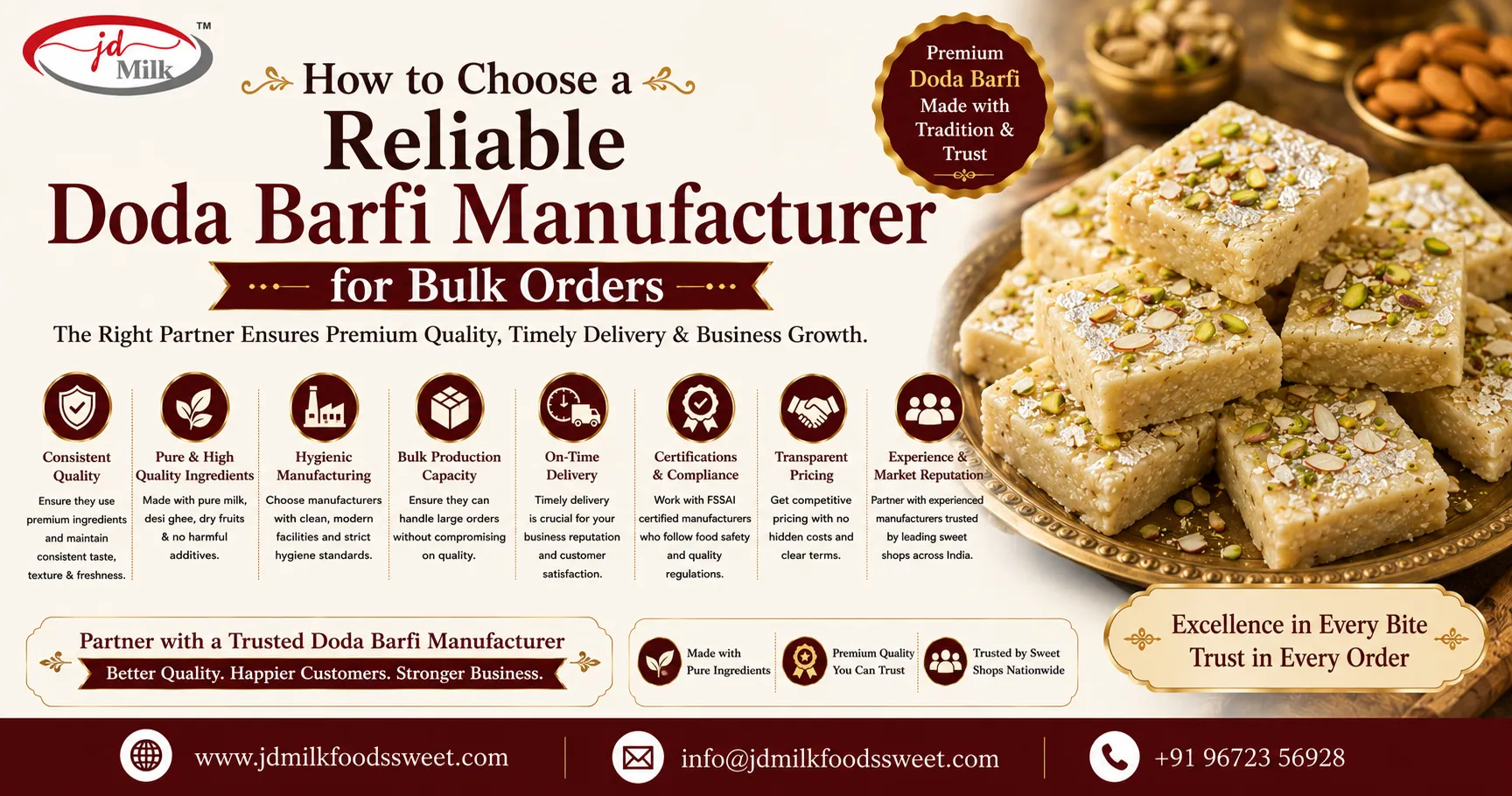 How to Choose a Reliable Doda Barfi Manufacturer for Bulk Orders