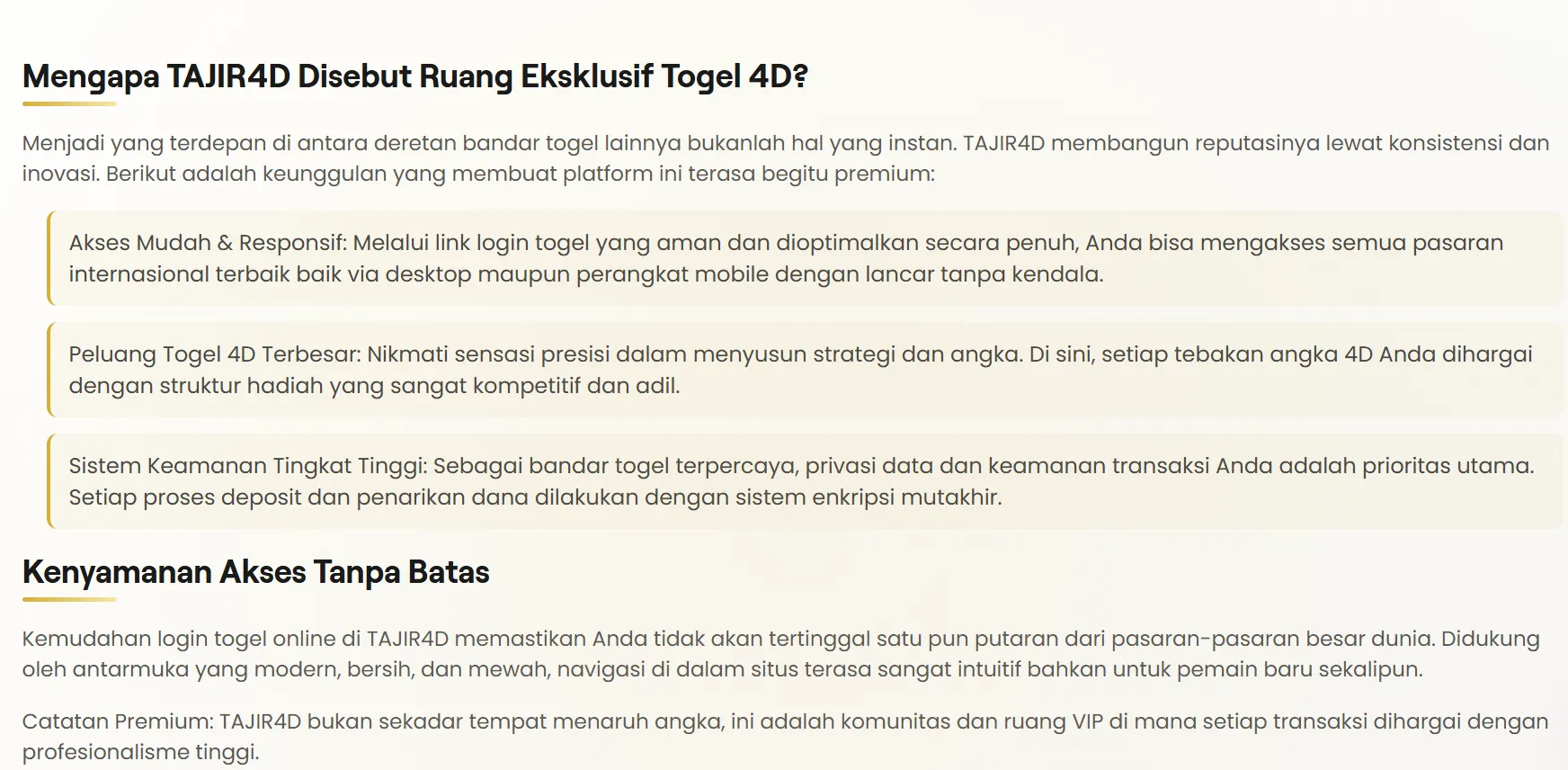 Tajir4D Presents Hundreds of Togel Slot Options with Tempting Jackpots Every Day