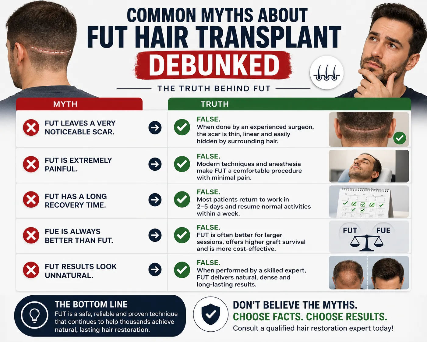 Common Myths About FUT Hair Transplant Debunked