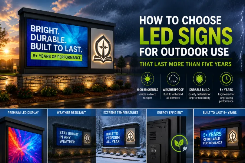 How to Choose LED Signs for Outdoor Use That Last More Than Five Years
