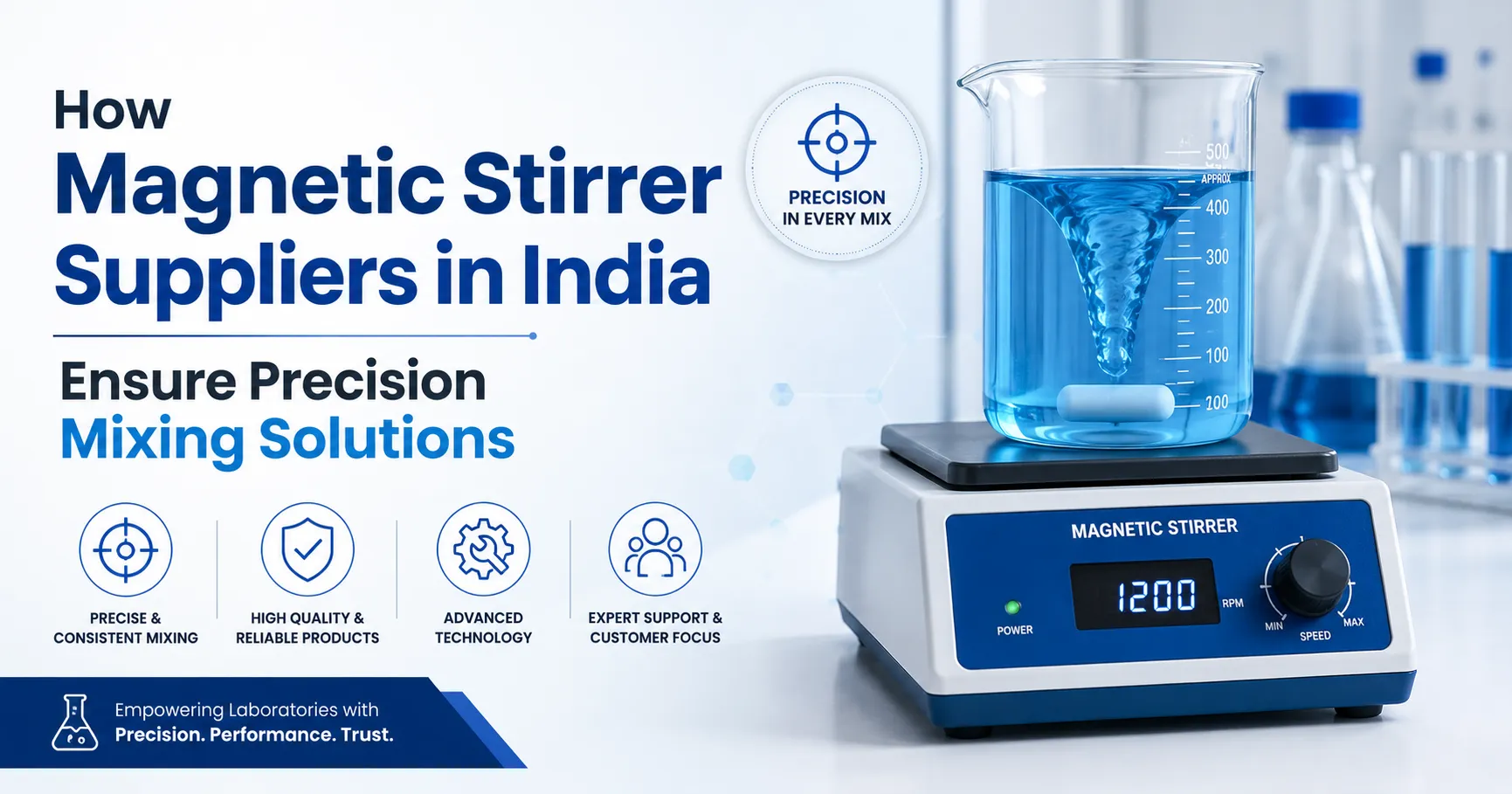 How Magnetic Stirrer Suppliers in India Ensure Precision Mixing Solutions
