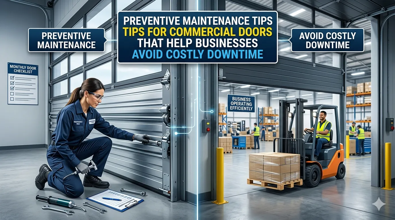 Preventive Maintenance Tips for Commercial Doors That Help Businesses Avoid Costly Downtime