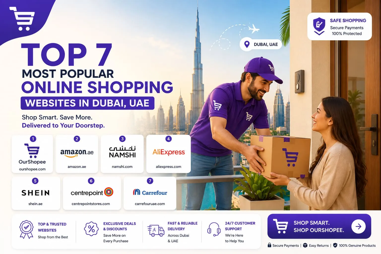 Top 7 Most Popular Online Shopping Websites in Dubai, UAE