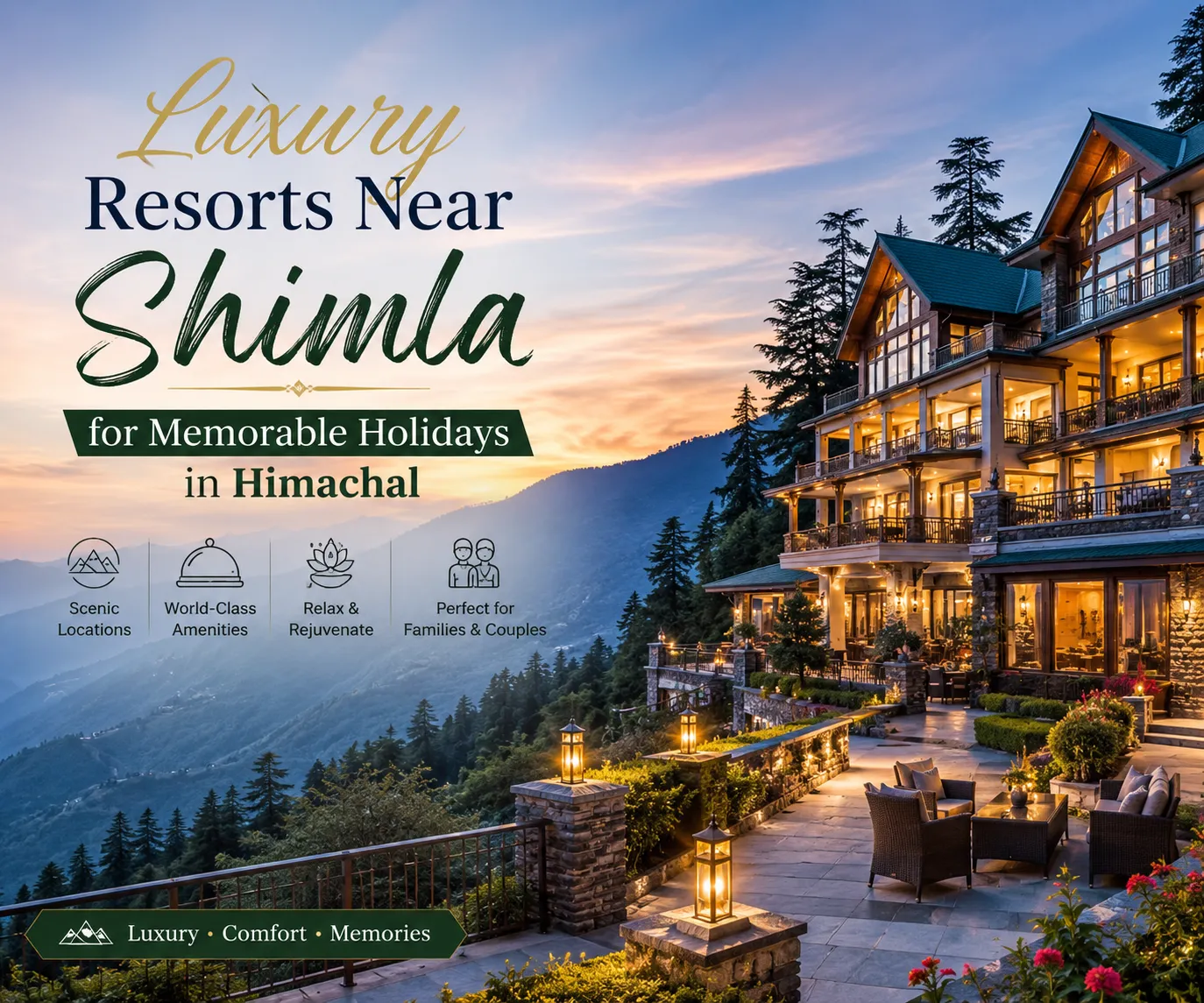 Luxury Resorts Near Shimla for Memorable Holidays in Himachal