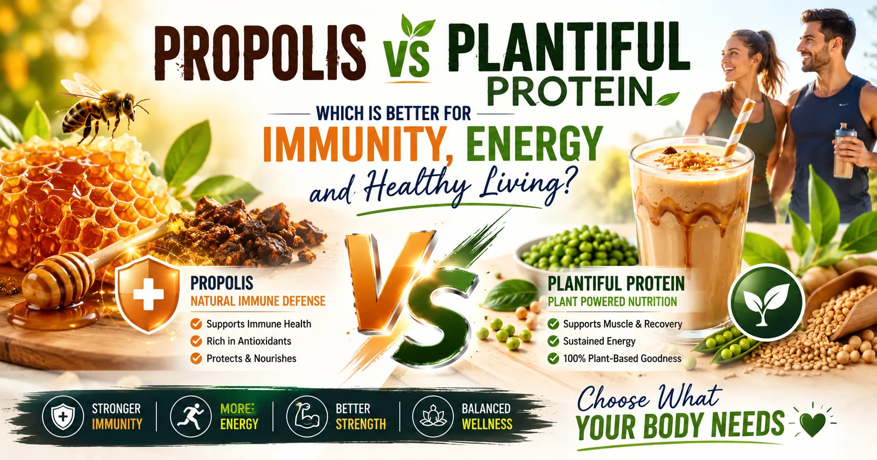 Propolis vs Plantiful Protein: Which Is Better for Immunity, Energy and Healthy Living?