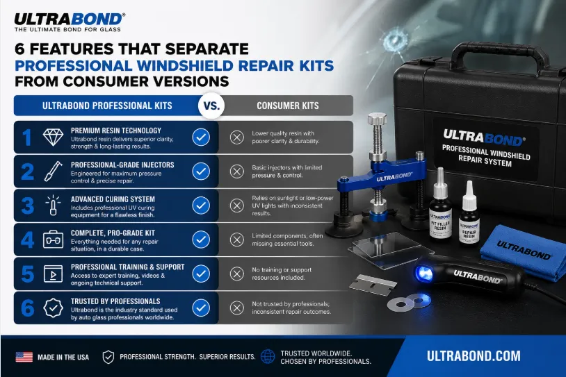 6 Features That Separate Professional Windshield Repair Kits from Consumer Versions