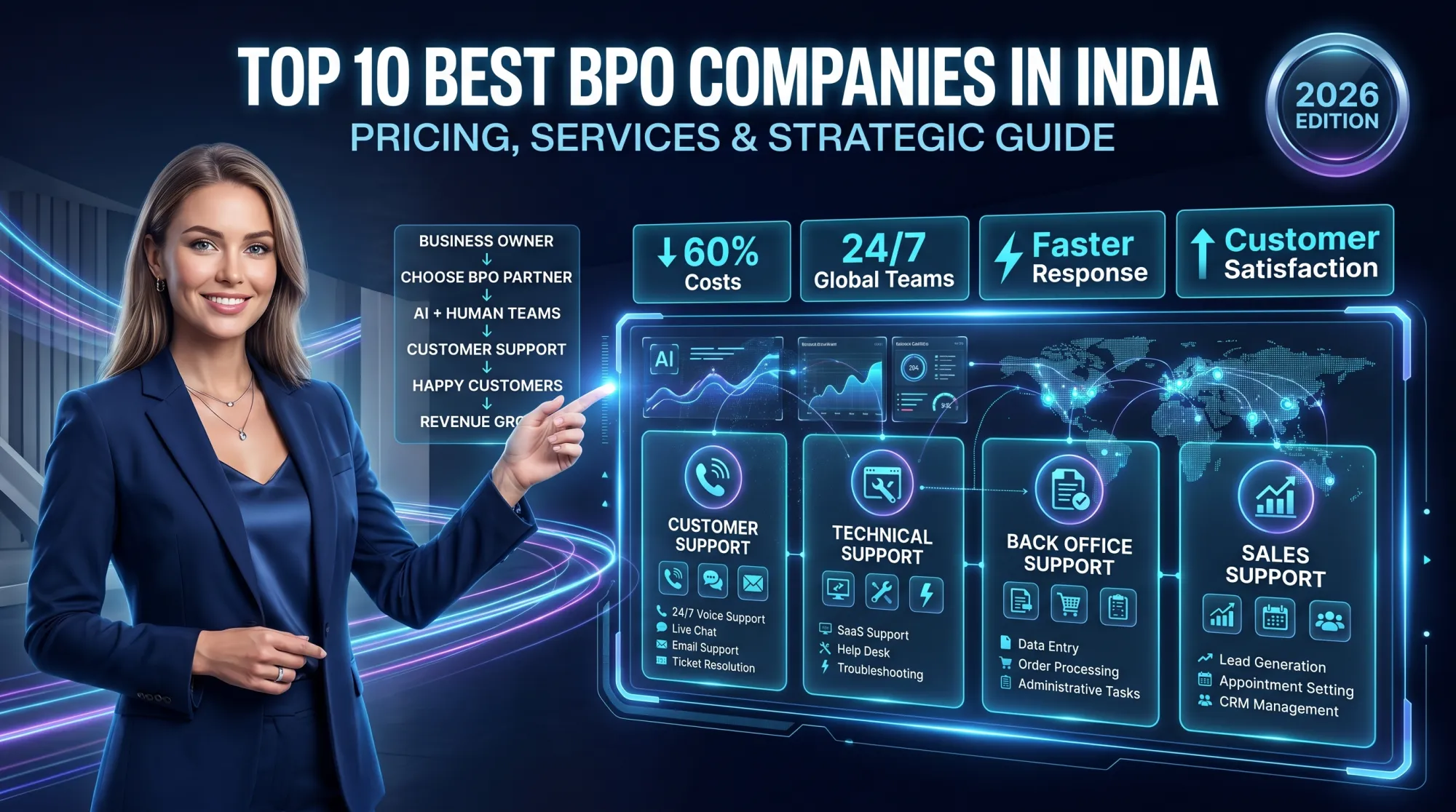 Top 10 Best BPO Companies in India (2026): Pricing, Services & Strategic Guide