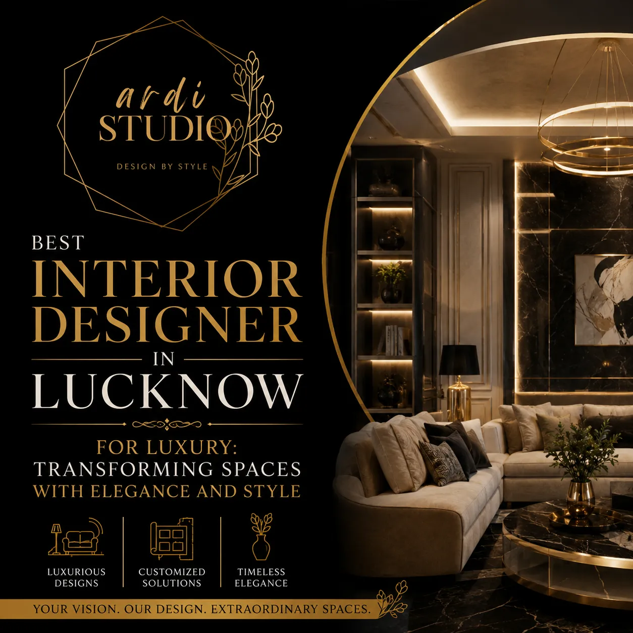 Best Interior Designer in Lucknow for Luxury: Transforming Spaces with Elegance and Style.