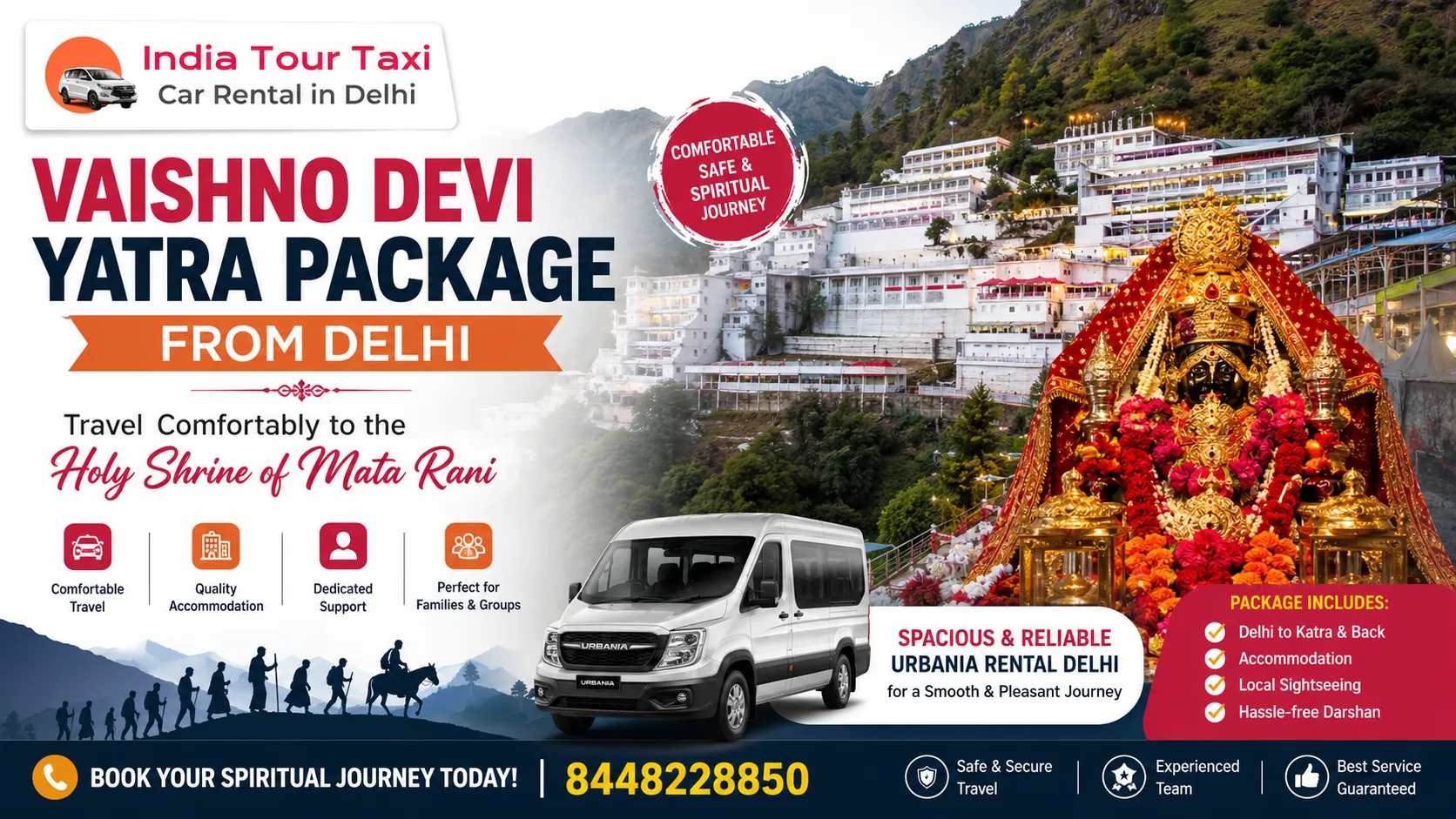 Vaishno Devi Yatra Package from Delhi: Travel Comfortably to the Holy Shrine of Mata Rani