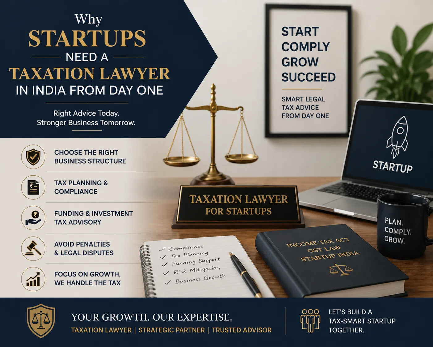 Why Startups Need a Taxation Lawyer in India From Day One