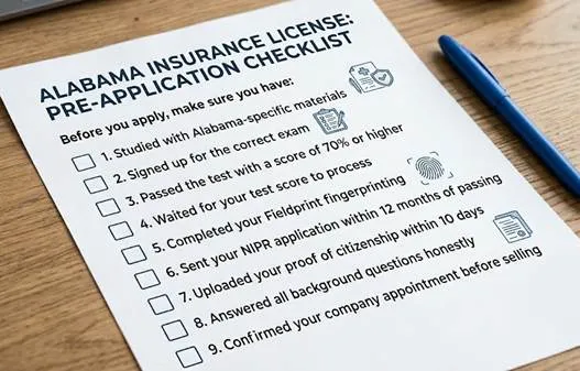 7 Alabama Insurance License Application Mistakes to Avoid