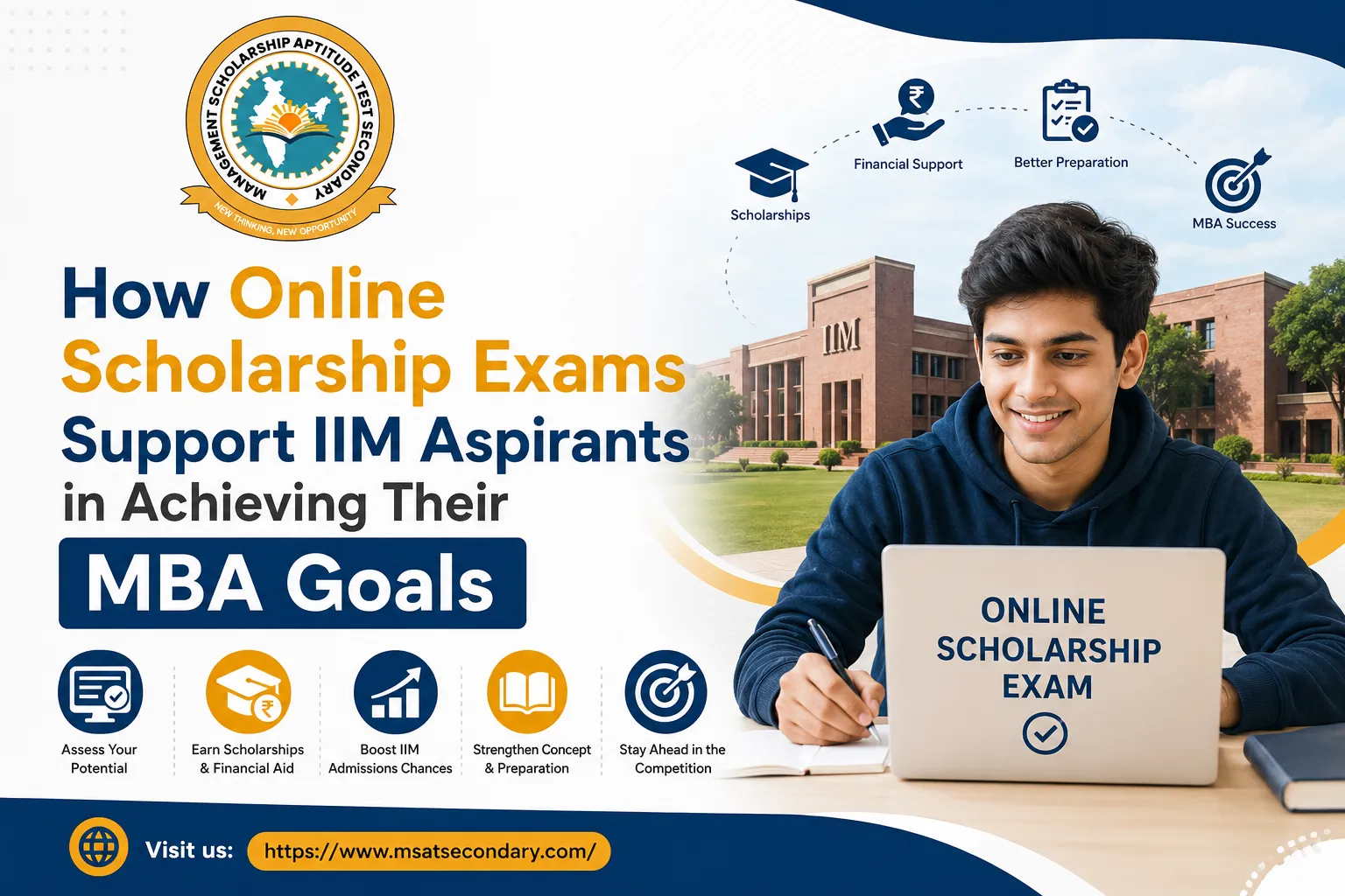 How Online Scholarship Exams Support IIM Aspirants in Achieving Their MBA Goals