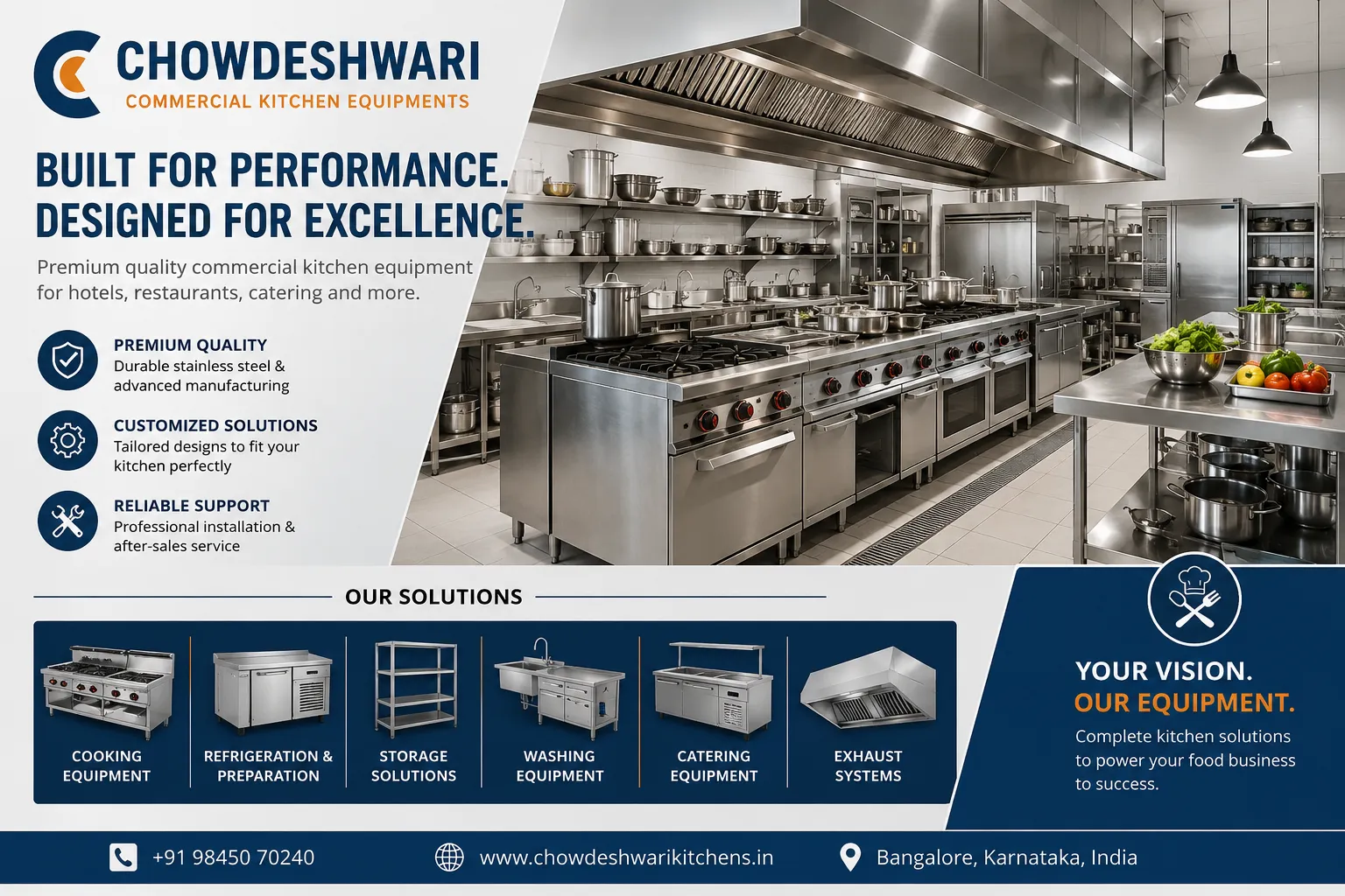 Why Chowdeshwari is the Preferred Choice for Commercial Kitchen Equipment in Bangalore