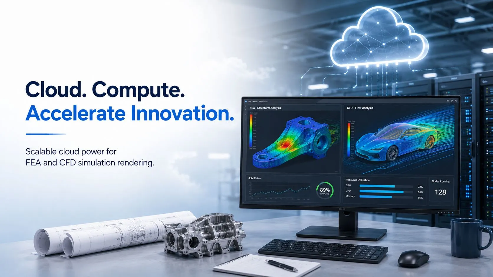 How Cloud Managed Services Accelerate FEA and CFD Simulation Rendering