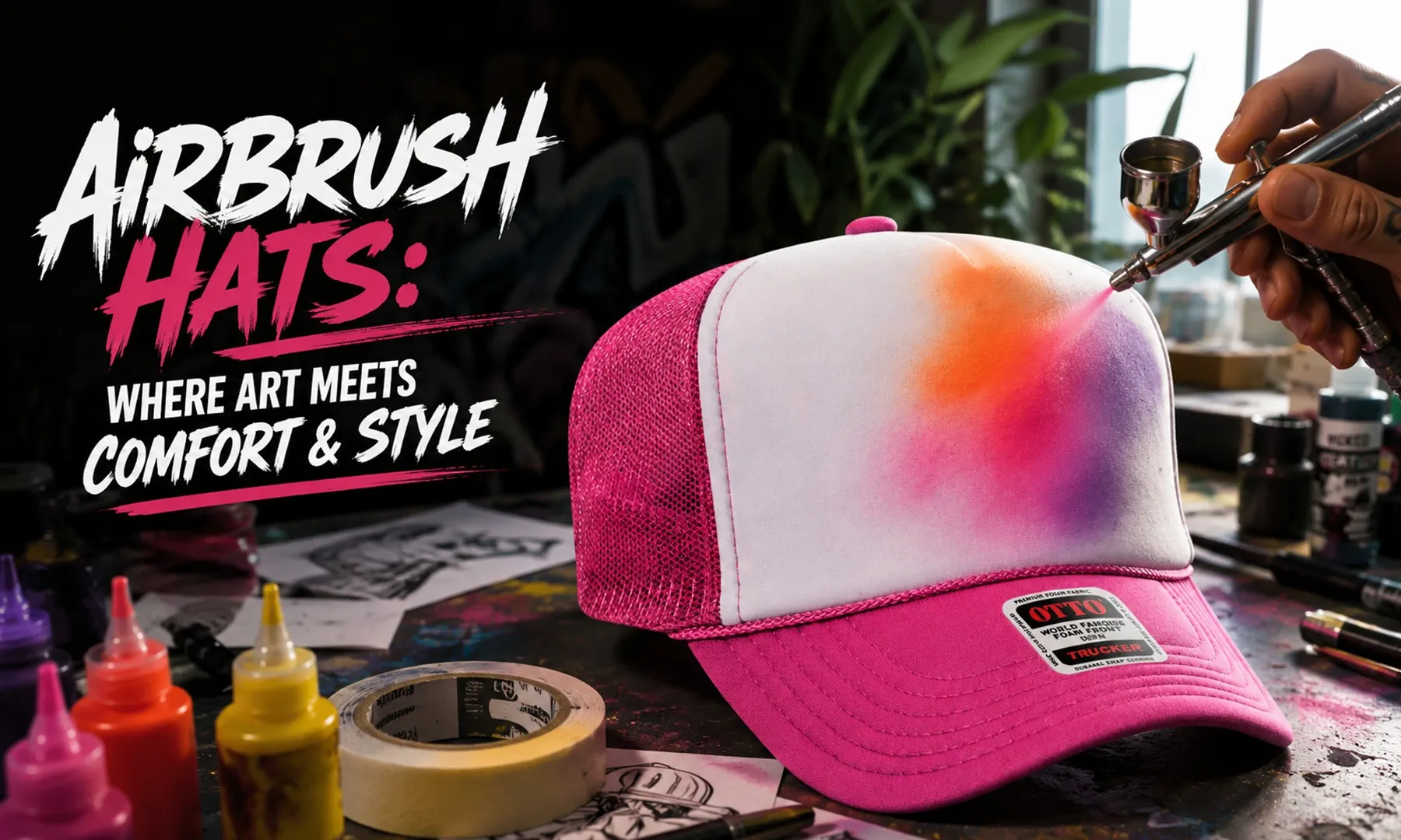 Airbrush Hats: Where Art Meets Comfort & Style