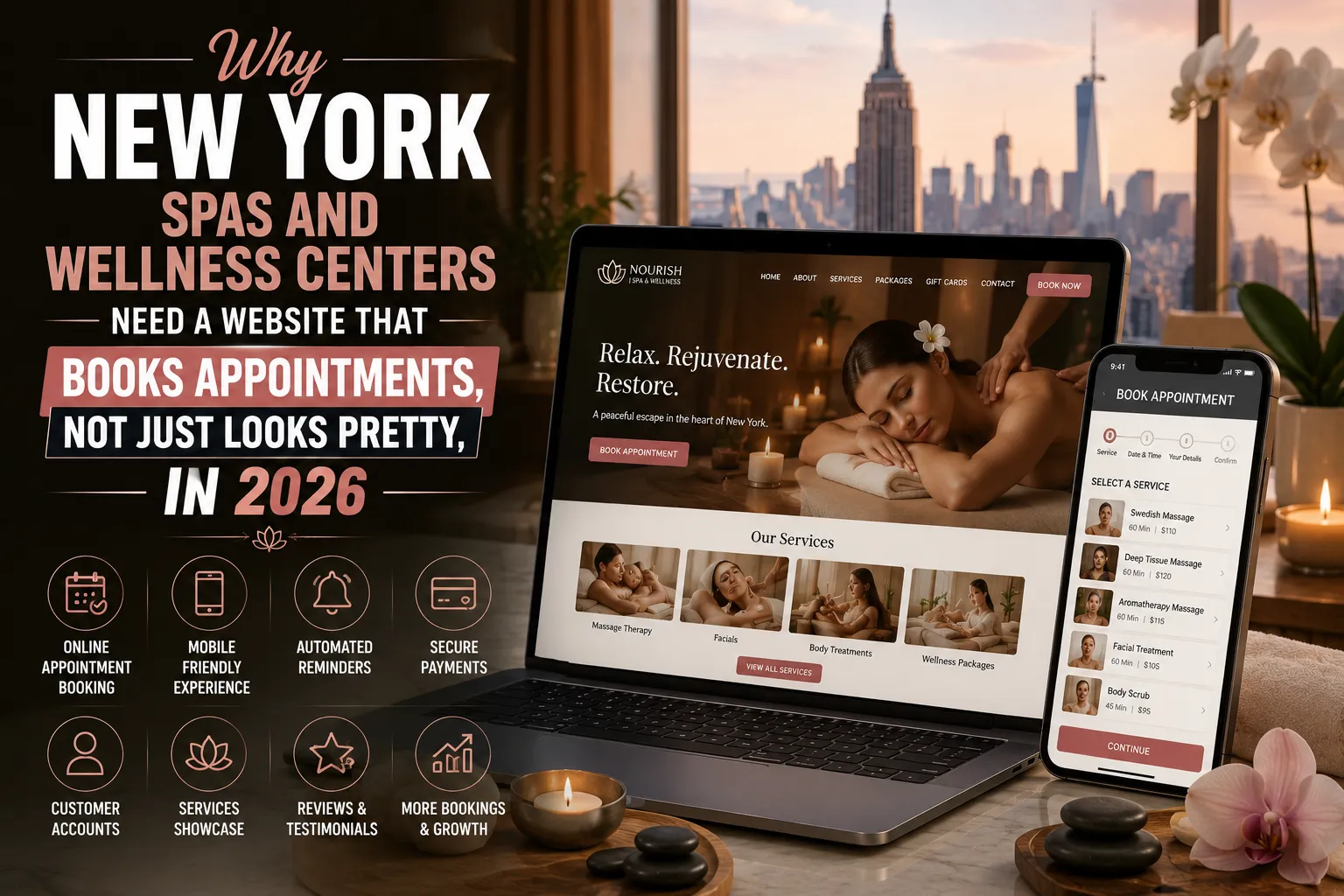 Why New York Spas and Wellness Centers Need a Website That Books Appointments, Not Just Looks Pretty, in 2026