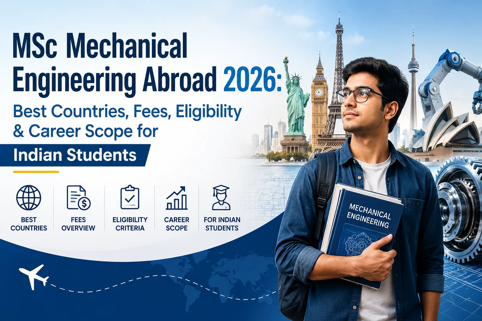 MSc Mechanical Engineering Abroad 2026: Best Countries, Fees, Eligibility & Career Scope for Indian Students