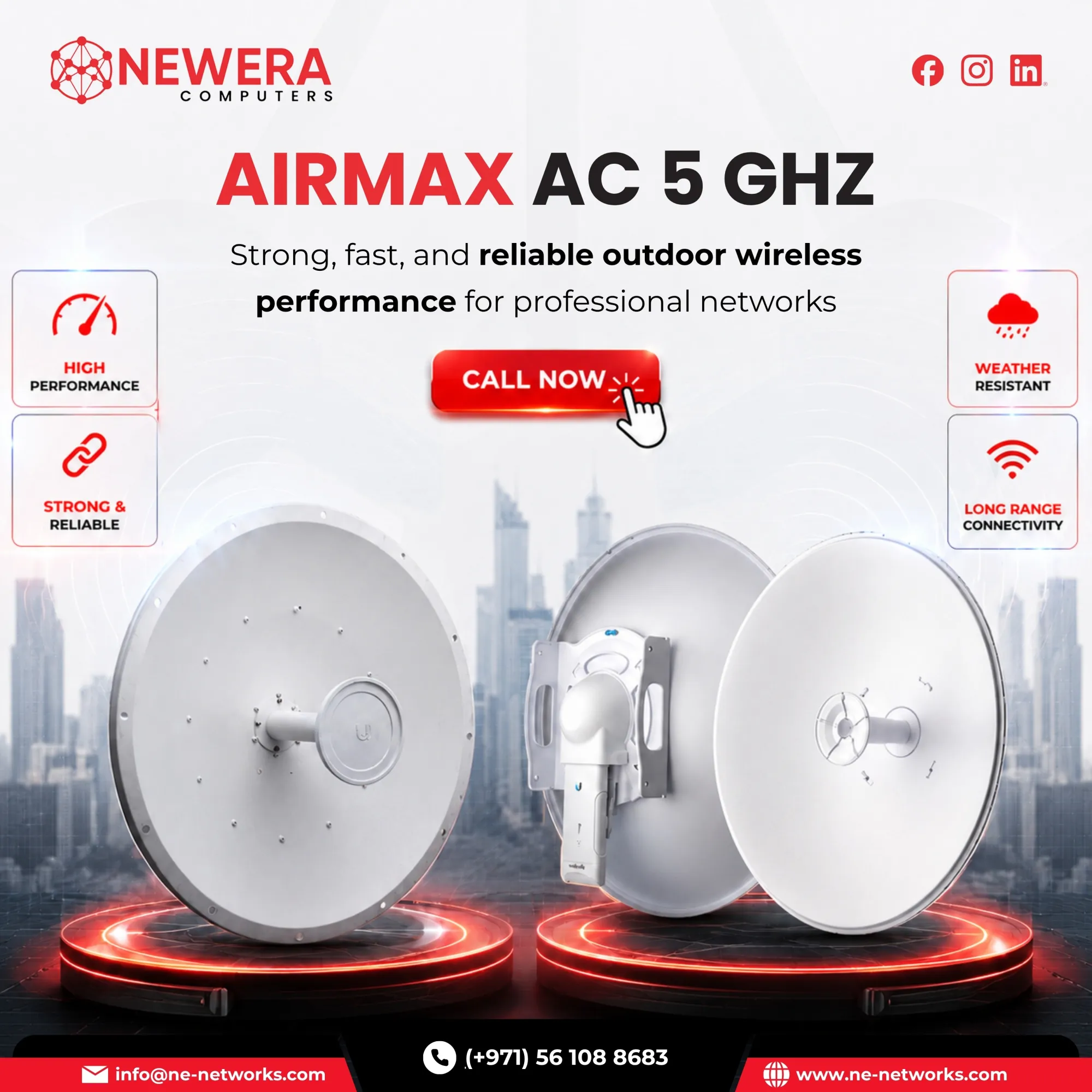 Buy AirMAX AC 5 GHz Devices for Long-Range Wireless Connectivity | Newera Computers