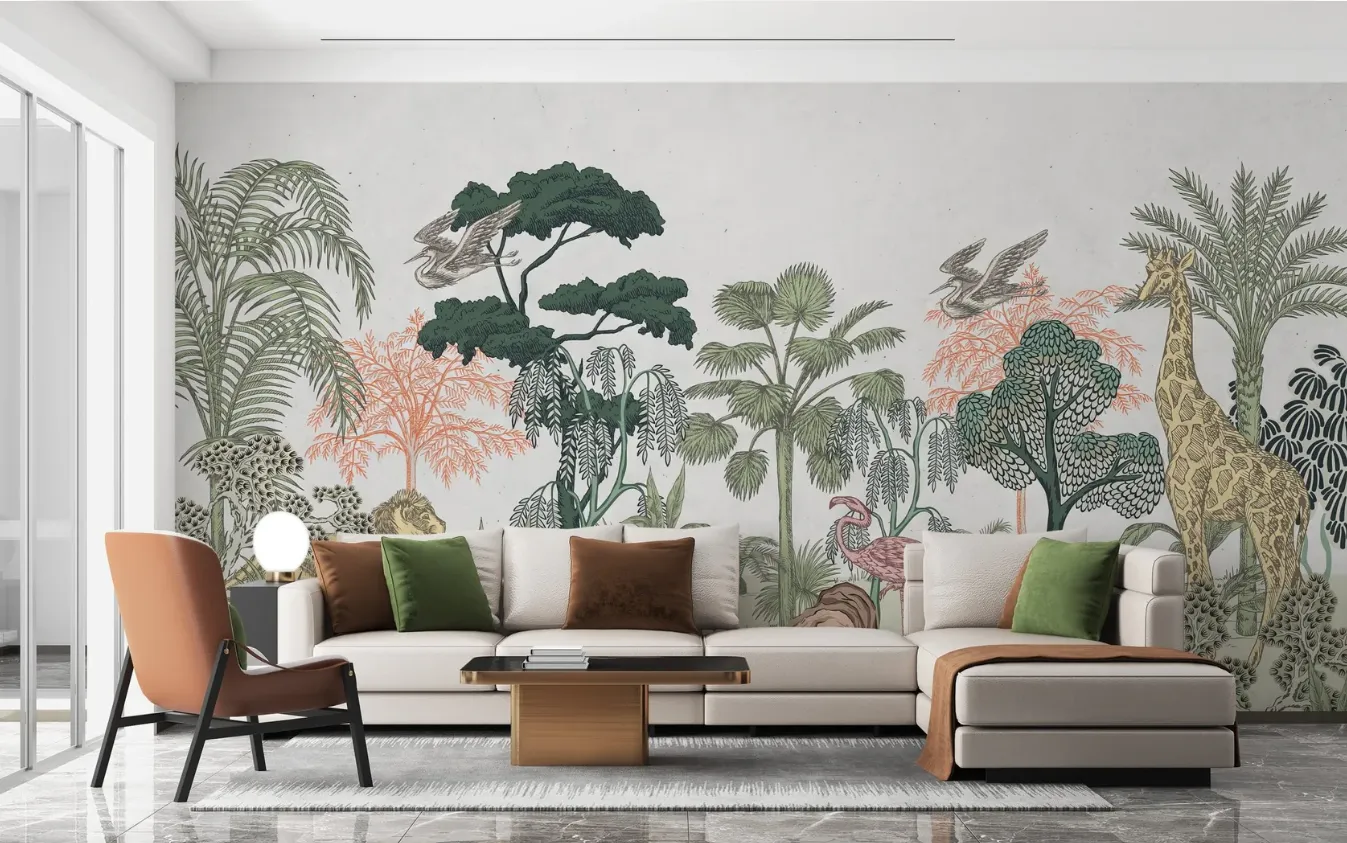 Modern Home Decor Ideas with Stylish Wallpaper for Living Rooms, Kitchens, Dining Rooms, and Cafes