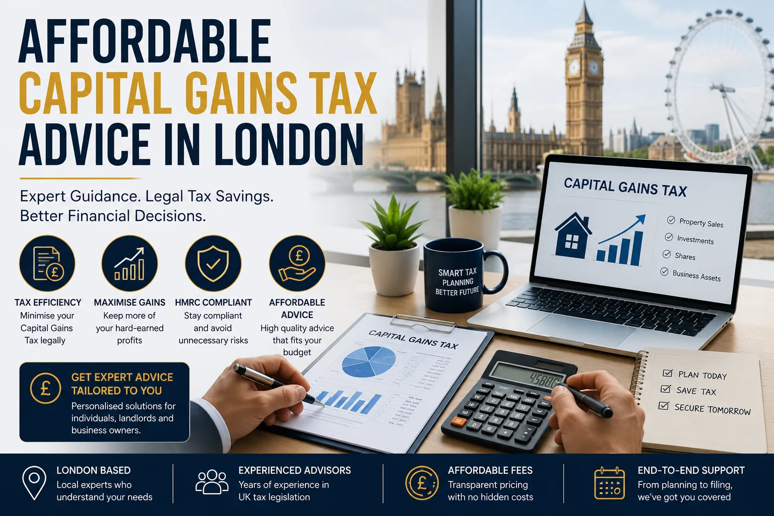Affordable Capital Gains Tax Advice in London