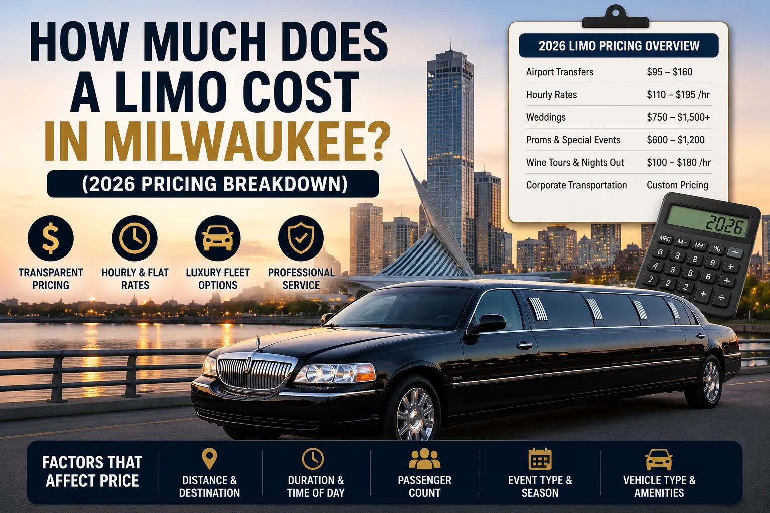 How Much Does a Limo Cost in Milwaukee? (2026 Pricing Breakdown)