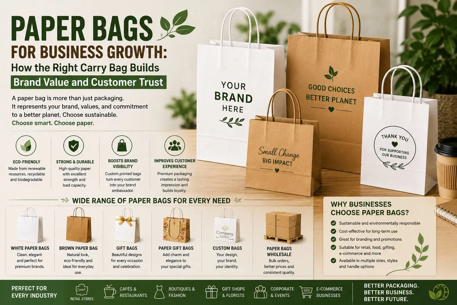Paper Bags for Business Growth: How the Right Carry Bag Builds Brand Value and Customer Trust