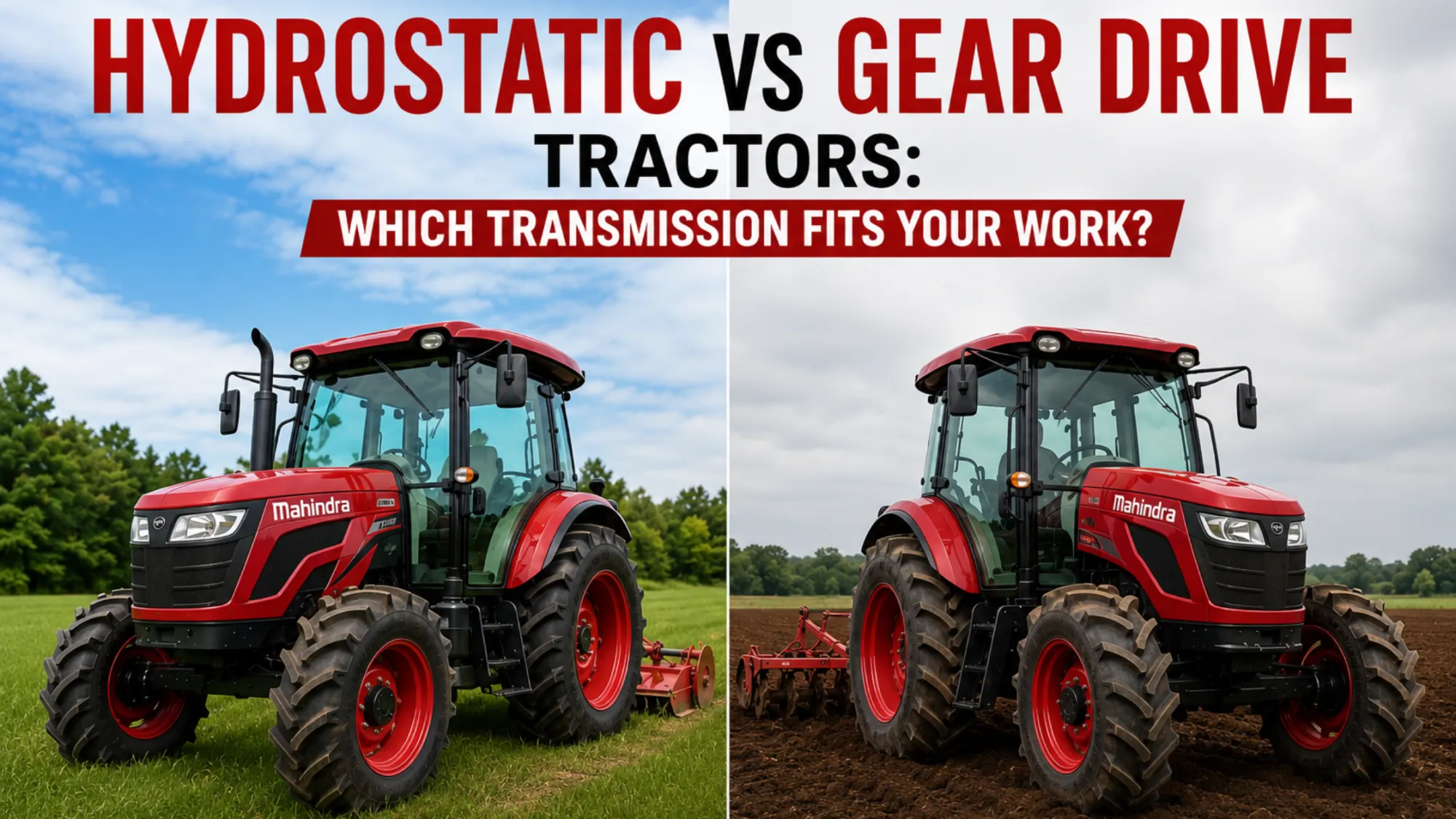 Hydrostatic VS Gear Drive Tractors: Which Transmission Fits Your Work?