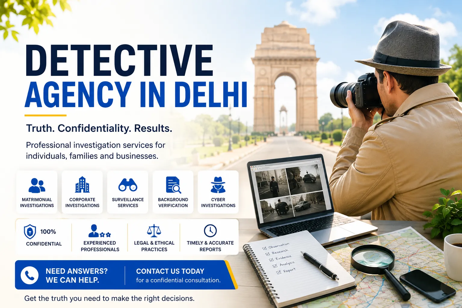 Detective Agency in Delhi: Professional Investigation Services by Venus Detective Agency