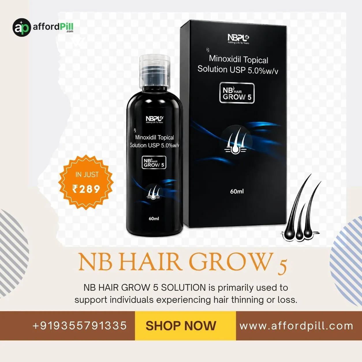 NB Hair Grow 5 for Supporting Stronger, Healthier, and Fuller-Looking Hair Every Day