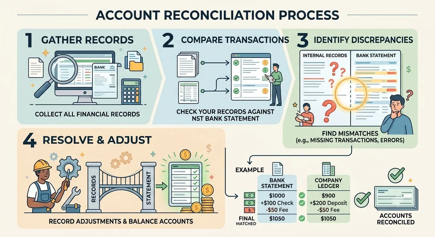 How to Reconcile an Account Step by Step with an Example