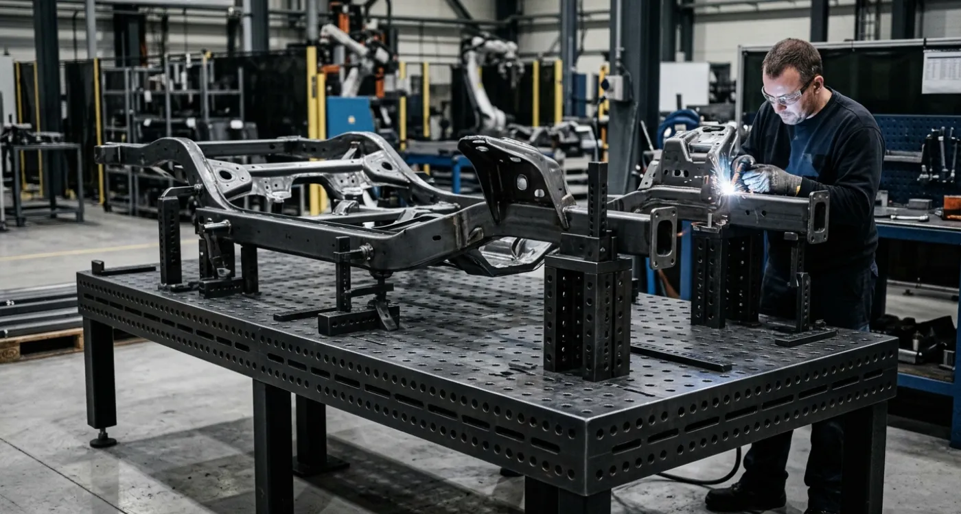 Eliminating Frame Warp: How 3D Modular Tables Secure Tight Tolerances in Automotive Chassis Assemblies