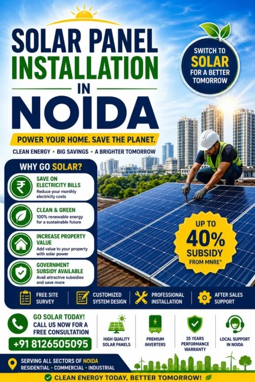 Best Solar Panel Installation in Noida for Homes and Businesses