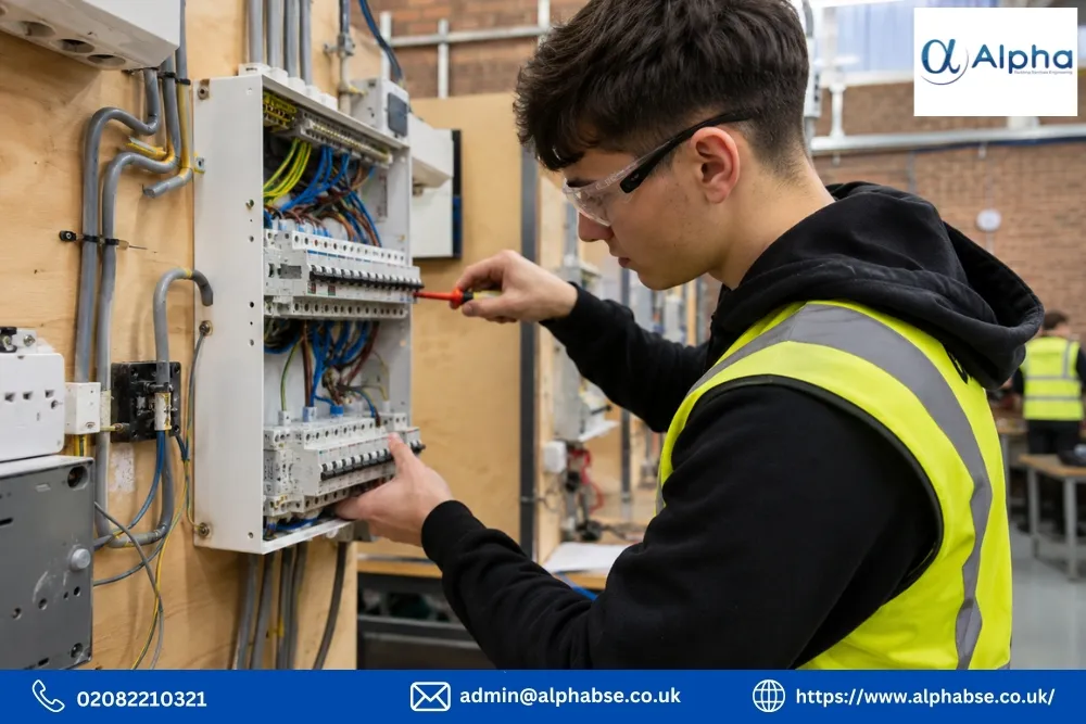 uk electrical training workshop student consumer unit