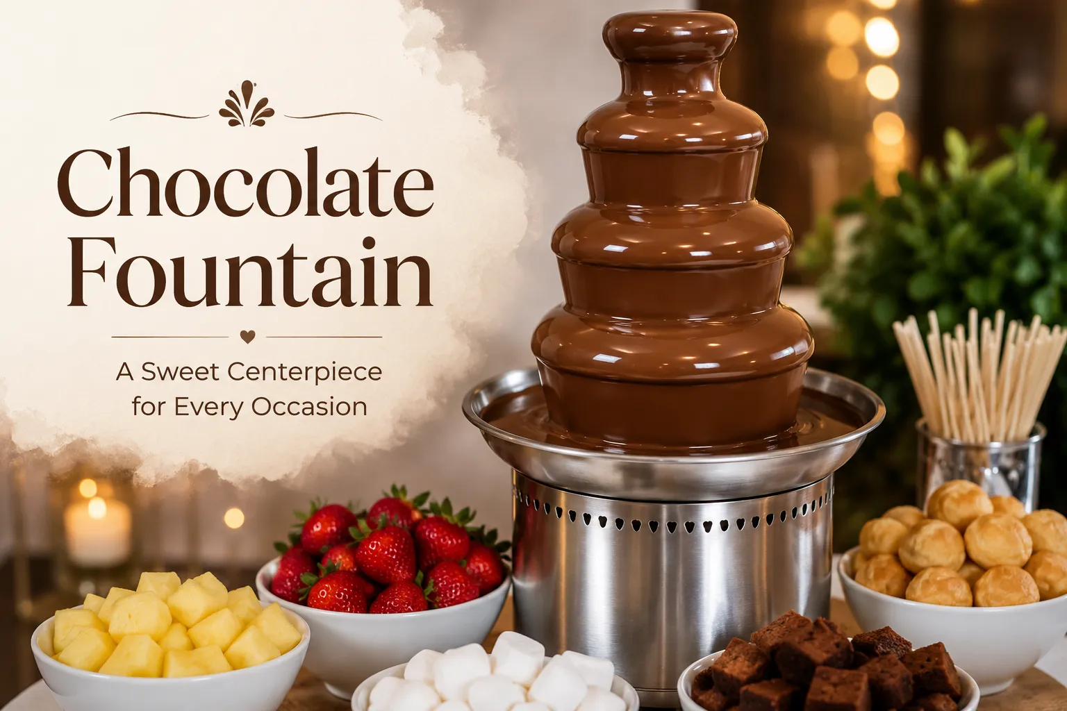 Chocolate Fountain Rental in NYC for Weddings, Birthdays, and Corporate Events