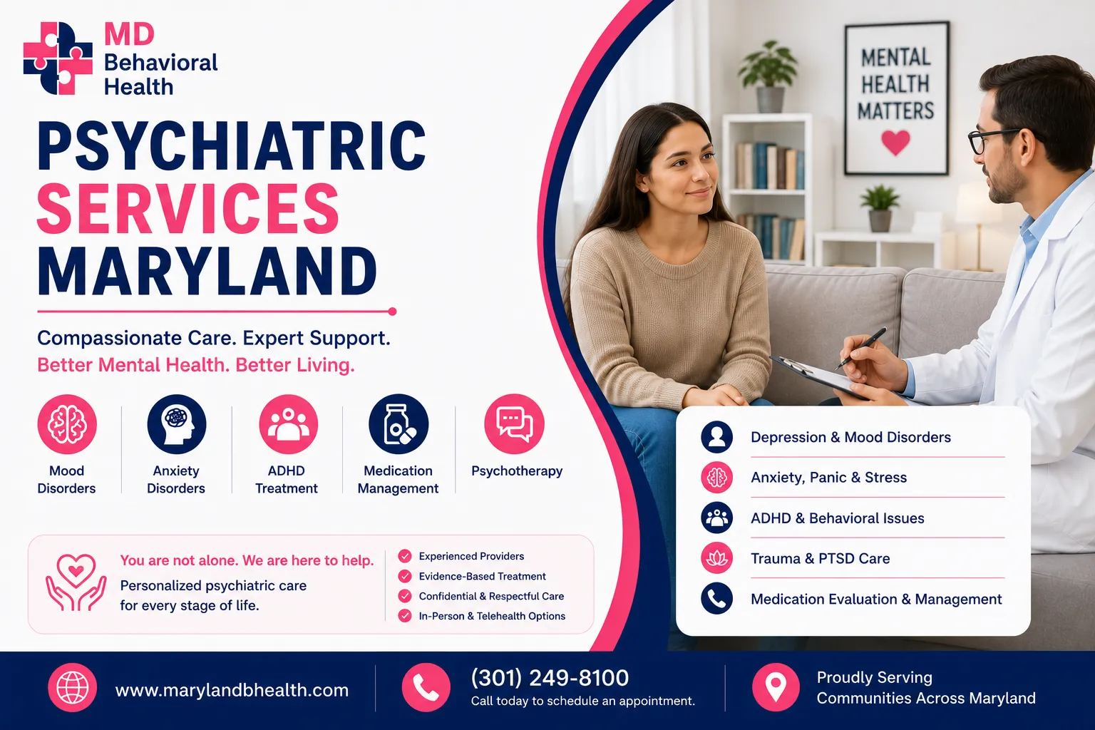 Psychiatric Services Maryland for Comprehensive Mental Healthcare