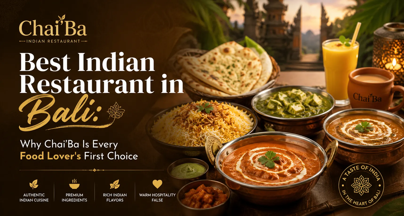 Best Indian Restaurant in Bali: Why Chai'Ba Is Every Food Lover's First Choice
